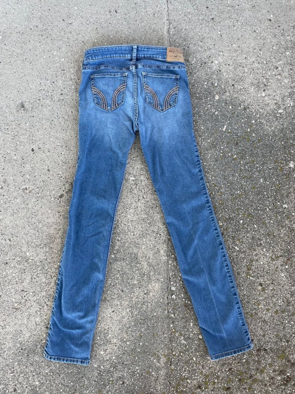 Y2K Hollister Slim Stretch Jeans Women W25 L32 1R Low Rise Streetwear 2007 Indie